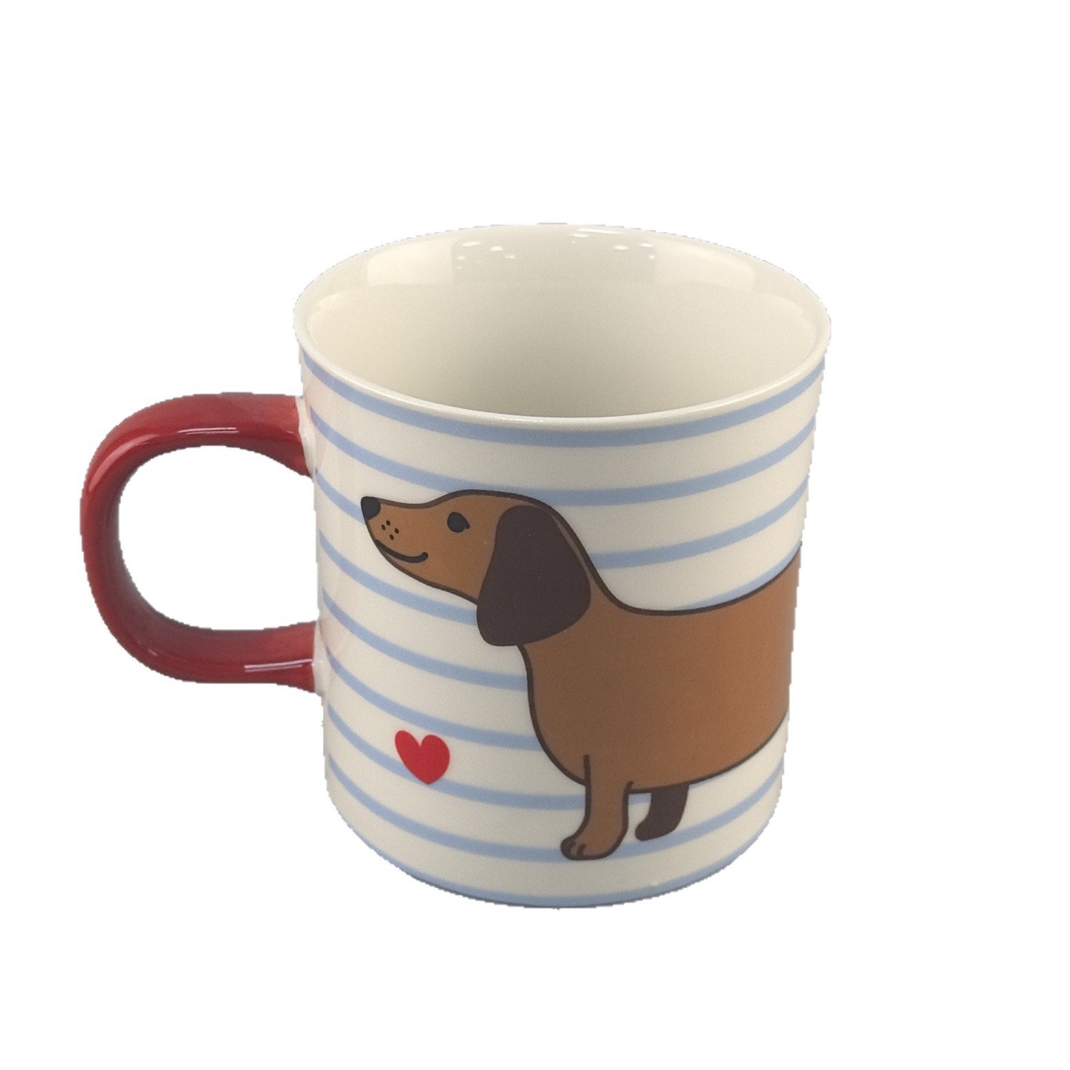 Creativo y lindo salchicha perro de cerámica mango largo taza de agua taza de oficina taza de café regalo de mano