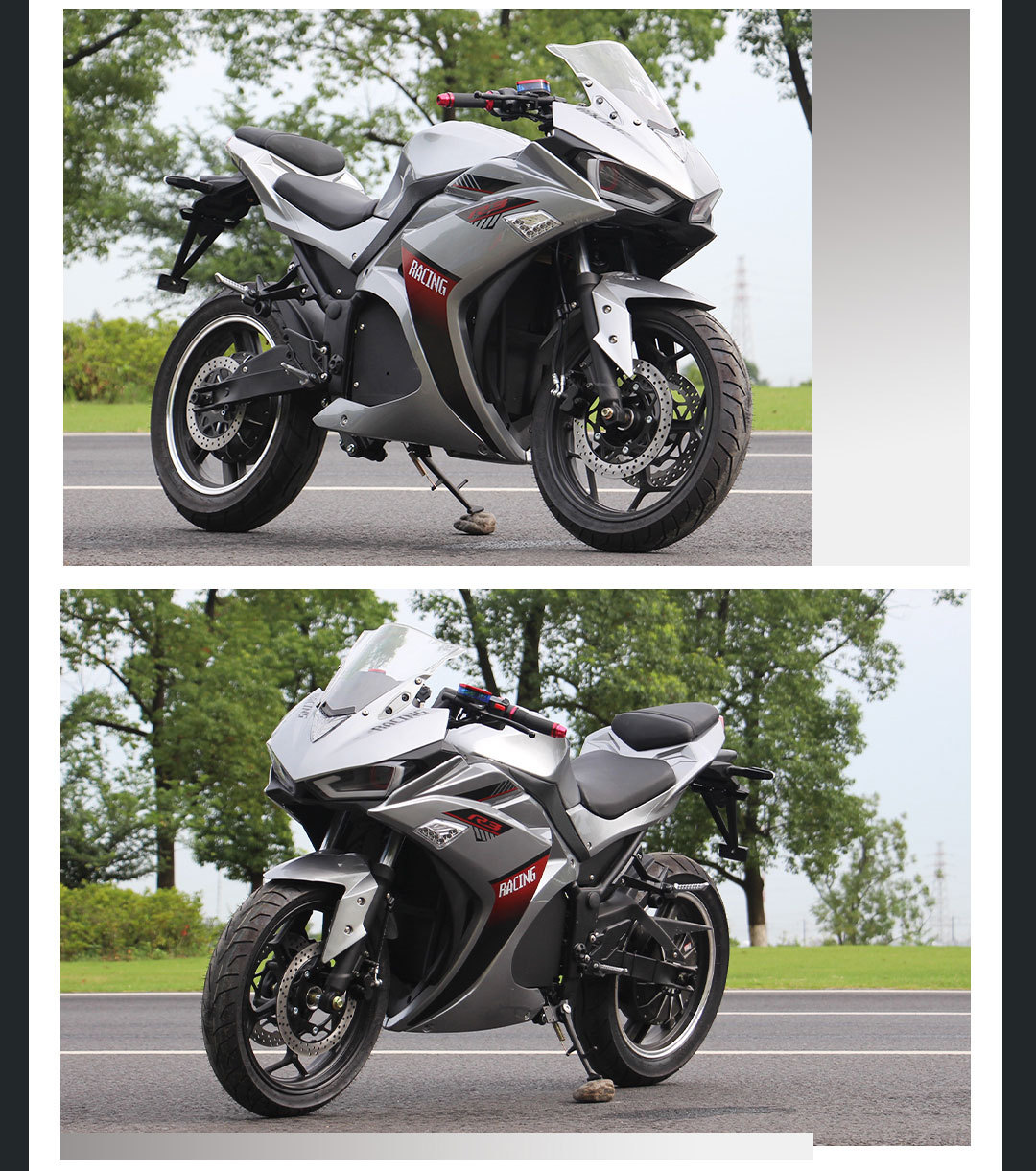 Electric Motorcycle Exports R3 Heavy-Duty Electric Motorcycle for Adults 72V Large Sports Car