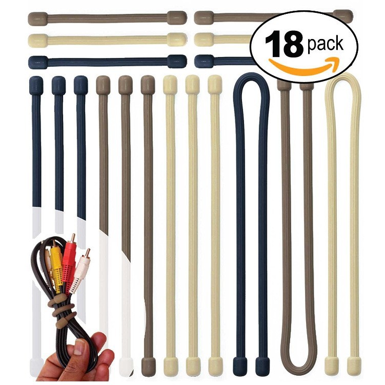 Fuente de la fábrica cuerda de silicona cuerda de amarre multifuncional cuerda de amarre al aire libre 4mm silicona tie 3 pulgadas 6 pulgadas 8 pulgadas 12 pulgadas