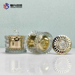 晶钻50g玻璃贵妇膏瓶面霜眼霜瓶贵金色护肤品分装瓶化妆品玻璃瓶