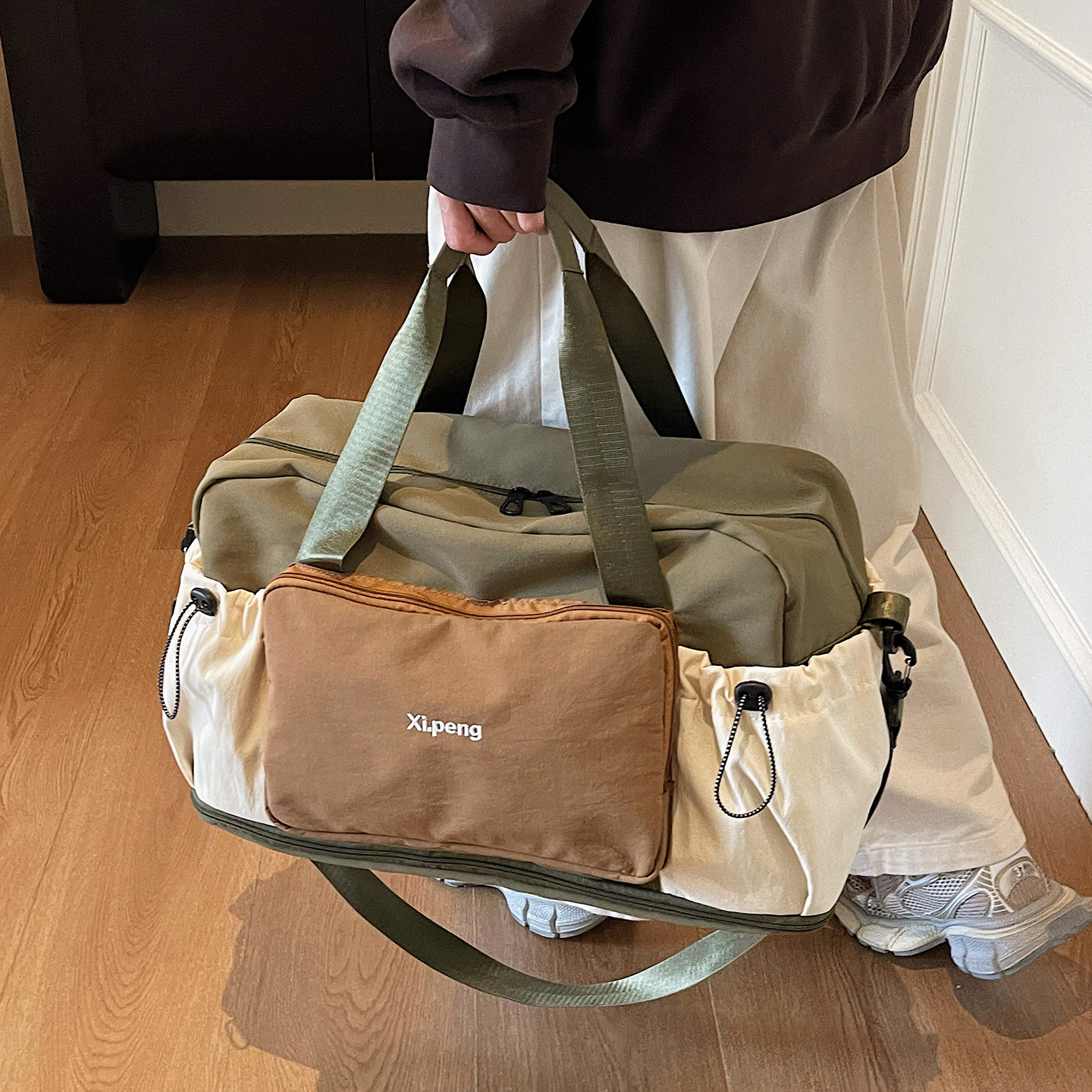 Bolsa de viaje corto expandible, bolsa de embarque de gran capacidad, bolsa de mano, bolsa de entrenamiento, bolsa de hombre image 5
