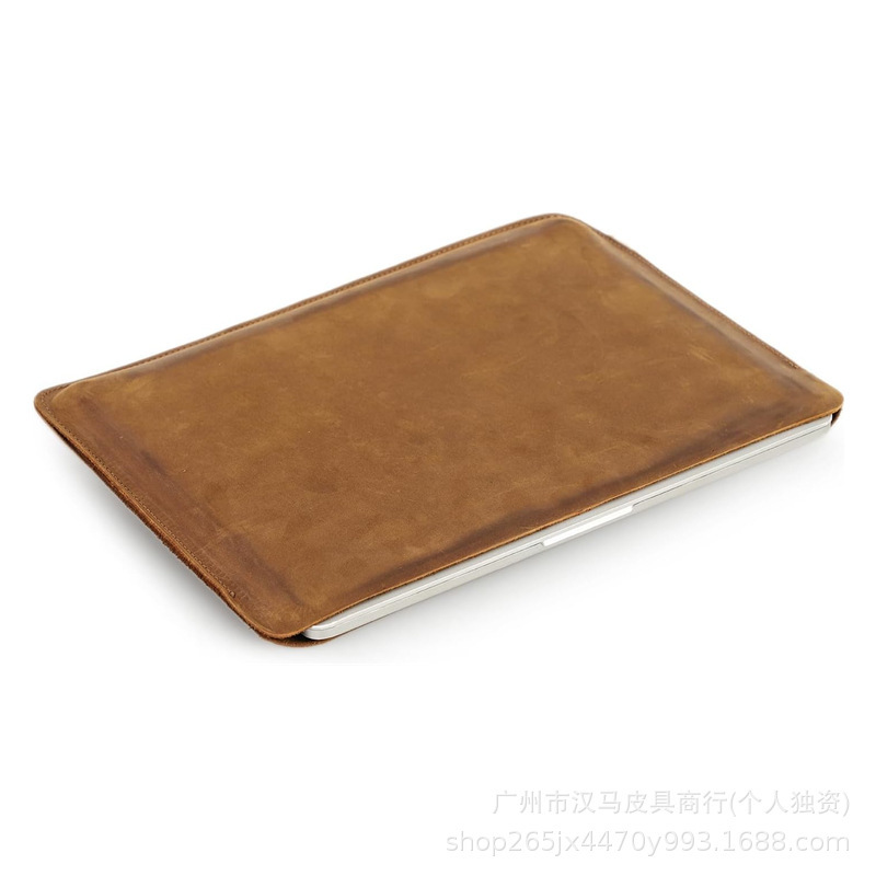 New 13.3inch Crazy Horse Leather Genuine Leather Case Retro Crazy Horse Leather Notebook Protective Computer Sleeve New 13.3inch Crazy Horse Leather Genuine Leather Case Retro Crazy Horse Leather Notebook Protective Computer Sleeve
