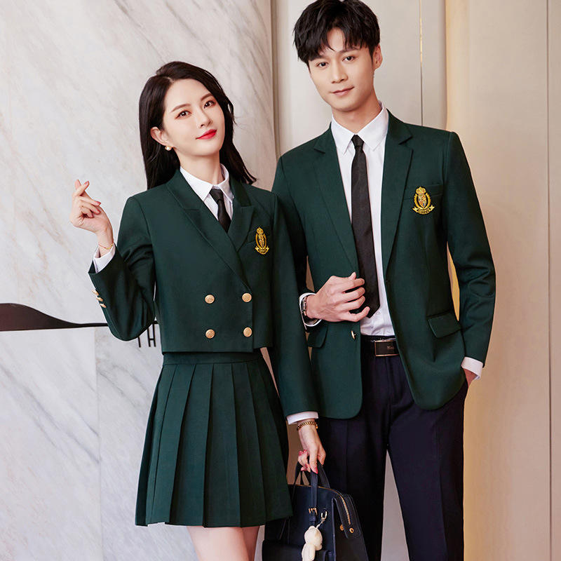 2025 New Style Professional Suit for Men and Women, Women's Spring Pleated Skirt, Preppy Style Jk Uniform Autumn Suit