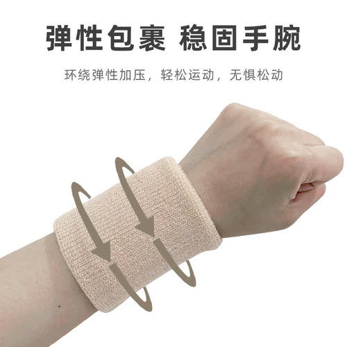 Cross-border strong wei goods colorful Morandi color cotton nylon sweat-absorbent sports knitted wristband