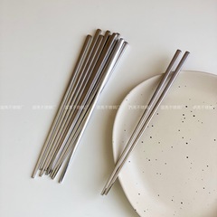 304ステンレス箸角箸レーザー家庭用ホテルステンレス食器金属断熱滑り止め裸箸