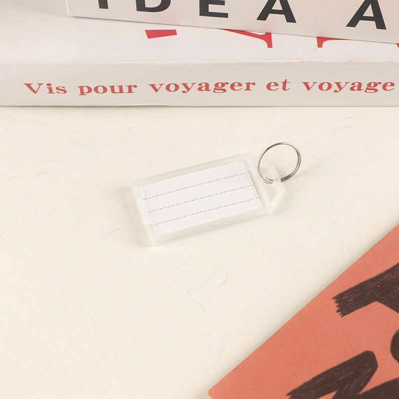 Claves de plástico PP de color plegable etiqueta de etiqueta de equipaje etiqueta de hotel número de etiqueta de marca llavero