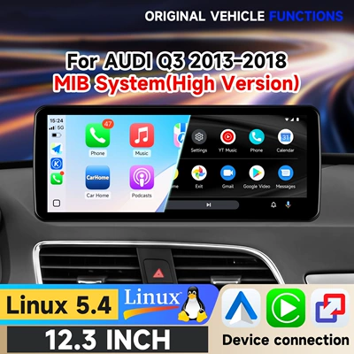 Suitable for 2013-2018 Audi Q3 car-mounted large-screen navigation system, GPS navigation all-in-one device, CarPlay player
