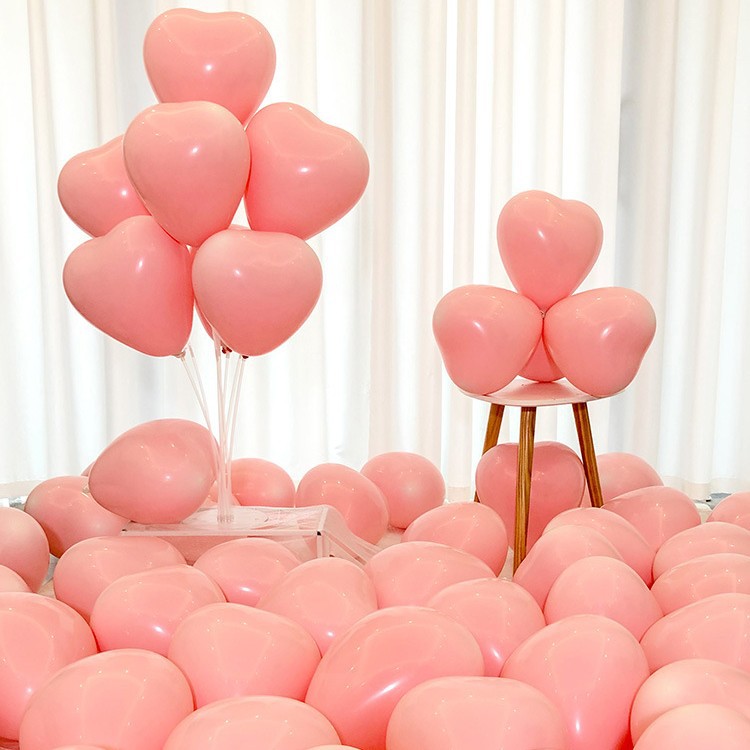 Globos de látex en forma de corazón de 10 pulgadas para decoración de bodas, creación de escenarios, bodas, globos de cumpleaños image 9
