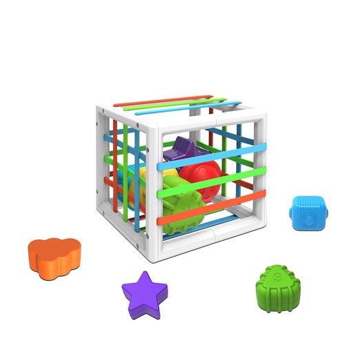 Cross-border Rainbow Sesame Street Baby Early Education Shape and Color Hand Fine Motor Sensory Training Toy