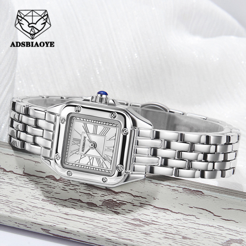 Factory Straight Explosive Square Roman Automatic Quartz Watch Women's Waterproof Fashion Personality Light Luxury Women's Wristwatch