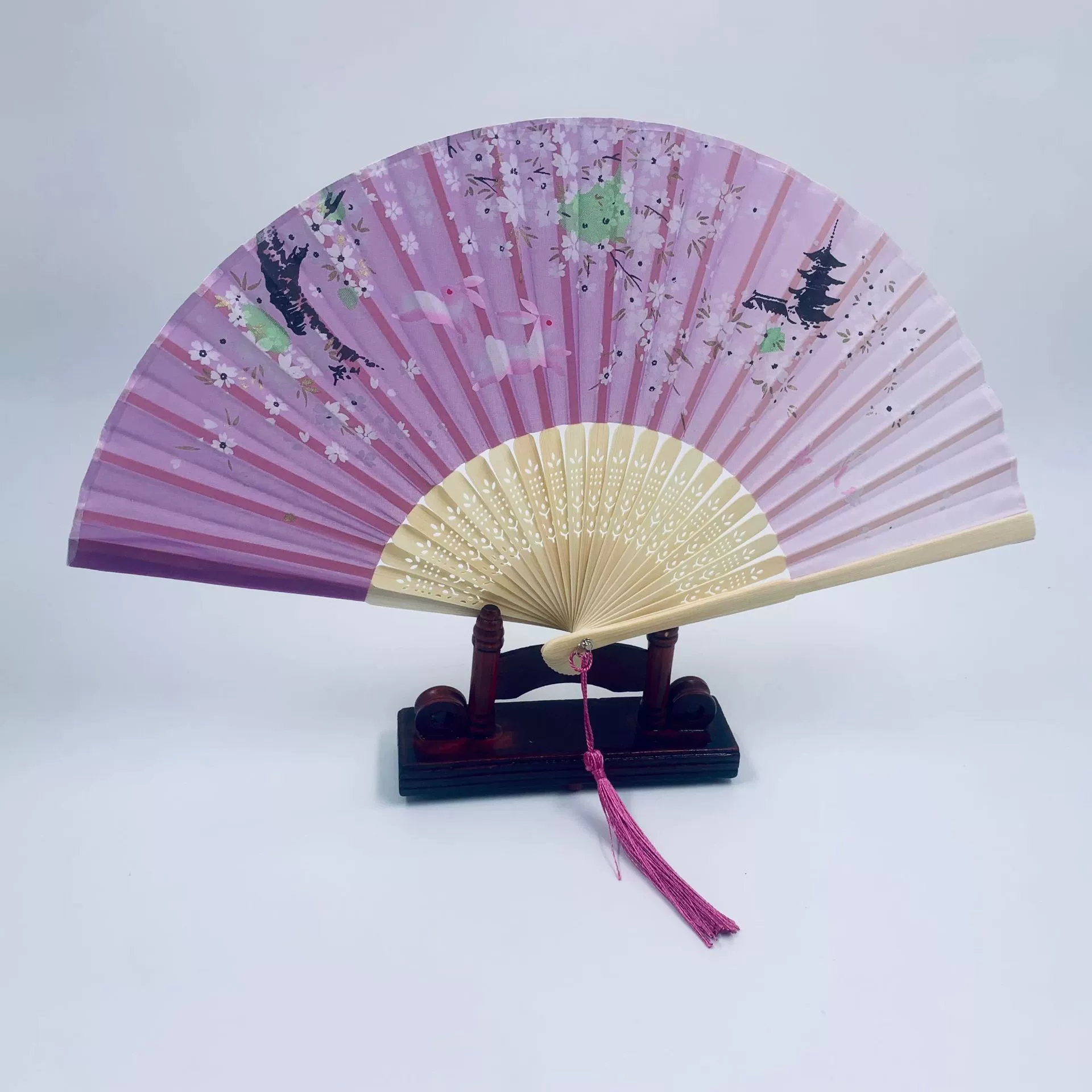 Folding Hand Fan Hanfu Style, Silk-screen Print, High-definition Patterns, Fine Workmanship