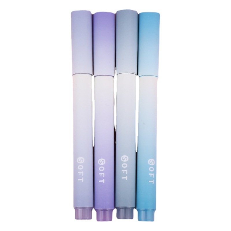 Gradiente de color resalte pluma de alto valor de color de gran capacidad de color protección para los ojos marcado pluma estudiante mano cuenta dibujo clave marcado pluma