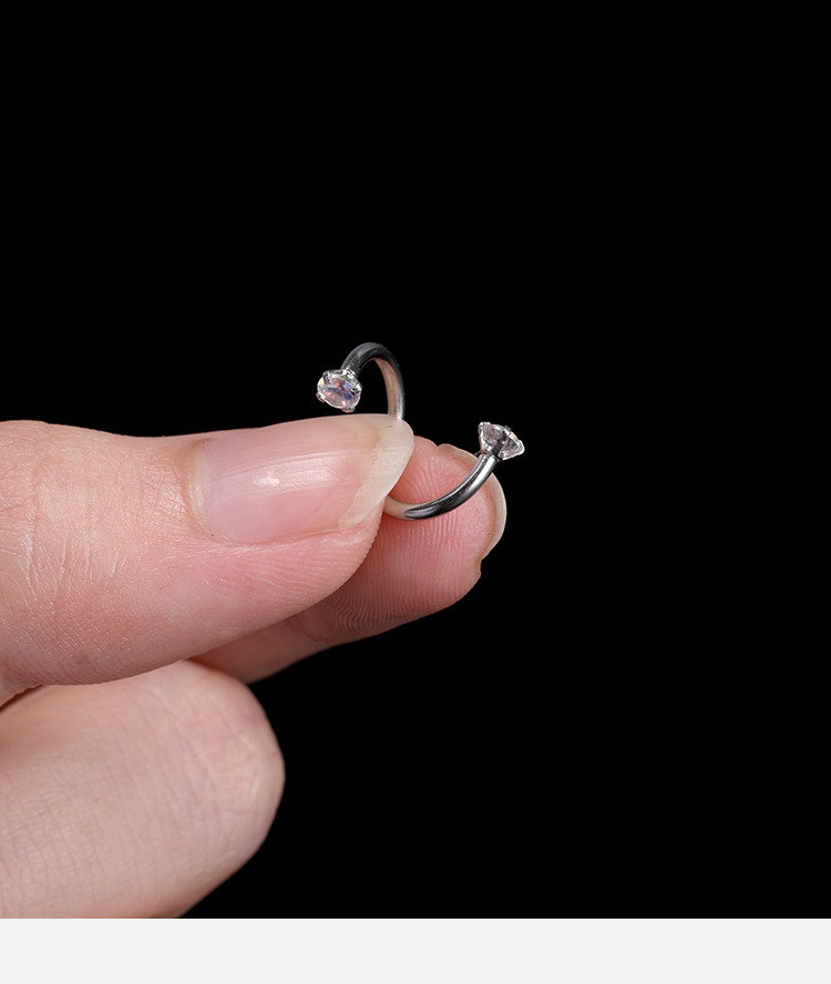 Personalized Round Zircon Stainless Steel Ear Clip for Women - Geometric Exotic Ear Clip Without Ear Holes detail image 10