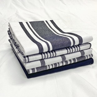 [Customized] Foreign Trade Export Wal-Mart Cotton Plain Tea Towel Kitchen Towel Rag 5-Piece Set Source Factory