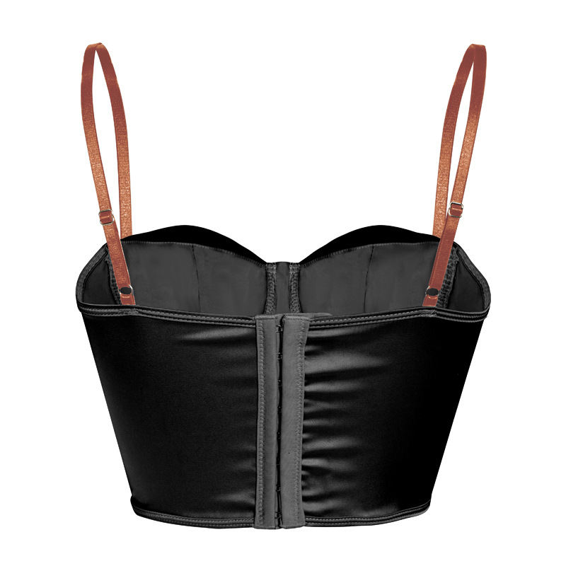 2025 otoño transfronterizo de mujeres europeas y estadounidenses hueso de pescado corsé cintura en forma de cuerpo en la parte superior del pecho