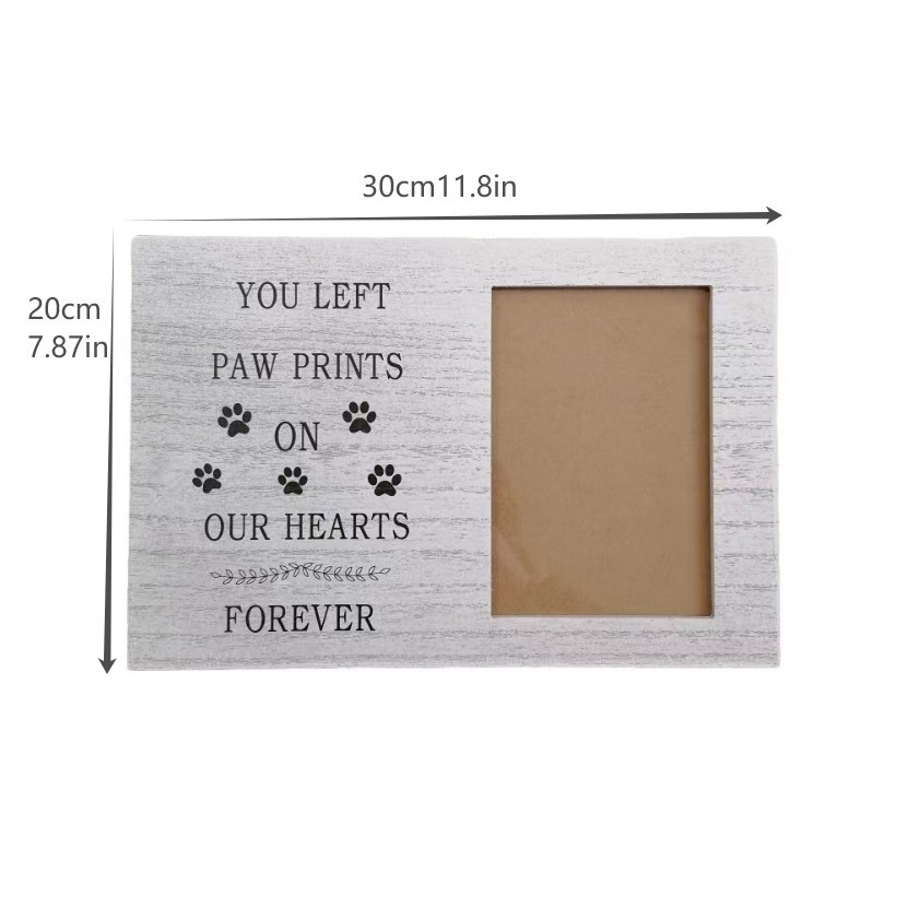 Venta caliente transfronteriza marco de fotos de madera colgante marco de fotos de mascotas de madera decoración perro conmemorativo