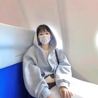 即墨卫衣外套女2026韩系宽松连帽开衫小个子上衣慵懒风春小个子