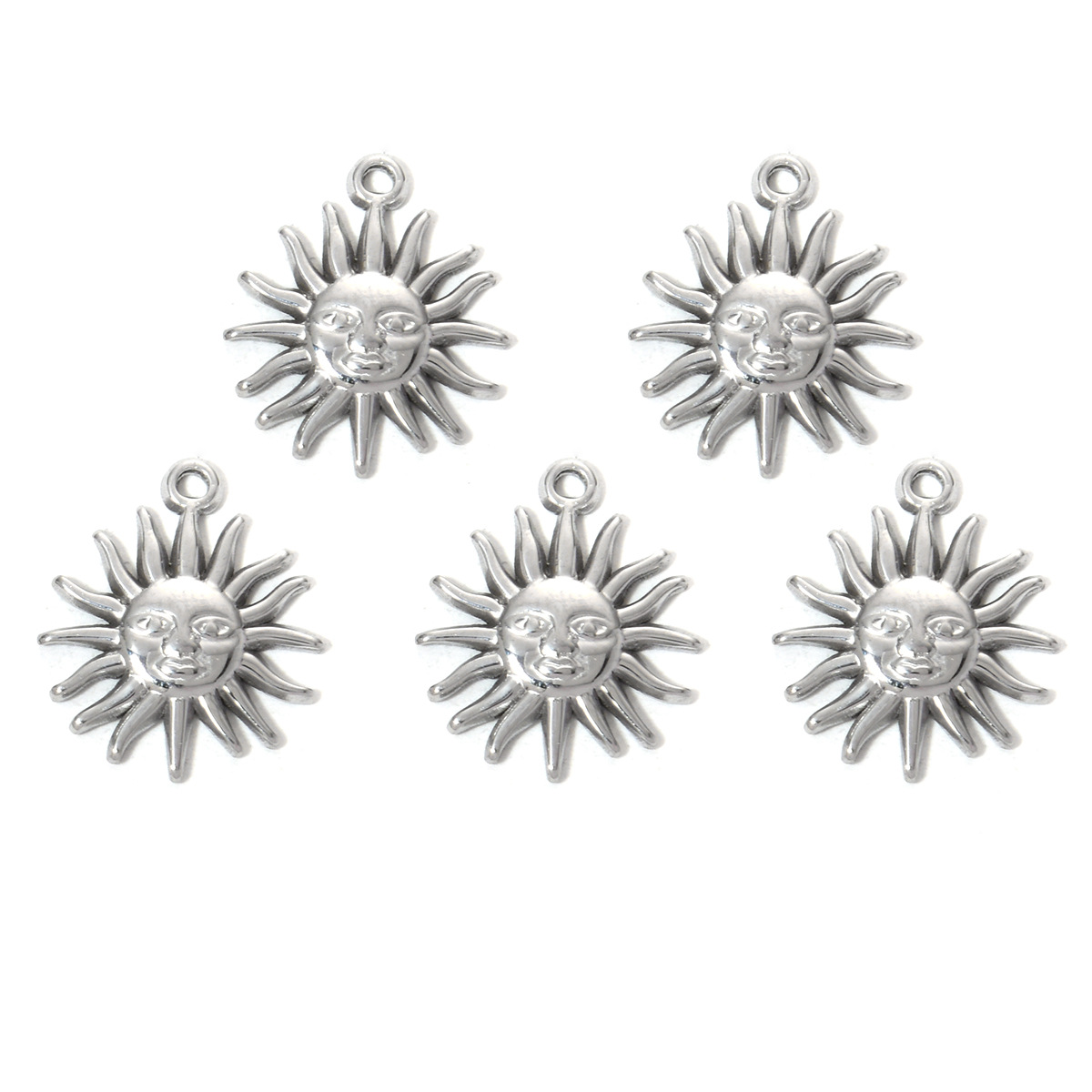 Retro Style 1 Piece 16 * 18 Mm 304 Stainless Steel Sun Pendant