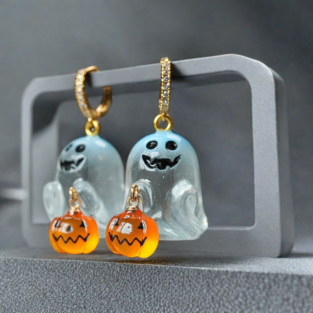 ghost small earrings stainless steel