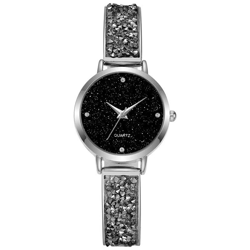Nouvelle montre à quartz pour femme, montre de luxe avec bracelet en acier et strass, montre pour femme, cadeau d'anniversaire, cadran étudiant, montre pour femme_voghion.com