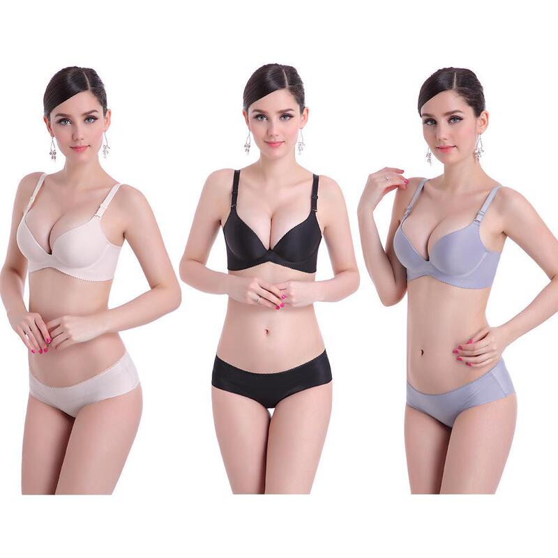 Honeycomb Cup Breathable Bra No Steel Ring Gathering Adjustable Sexy Size Size Thin Thick Bra Underwear suit