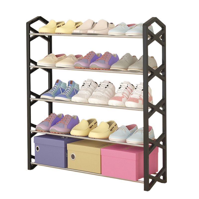 Zapatero simple de varias capas, hogar, puerta de estudiante, dormitorio, almacenamiento a prueba de polvo, zapatero, ahorro de espacio, habitación de alquiler, estante para zapatos pequeño