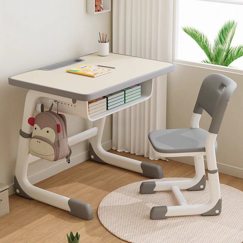 Children's Study Table, Writing Table, Home Desk, Primary School Student Desk and Chair, School Set, Liftable and Simple