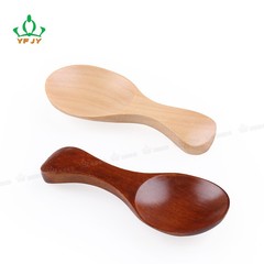 YFJY Japanese Style Oak Children's Short Handle Powdered Milk Spoon Wooden Tea Spoon Dual Color Ice Cream Spoon Wholesale Custom Logo