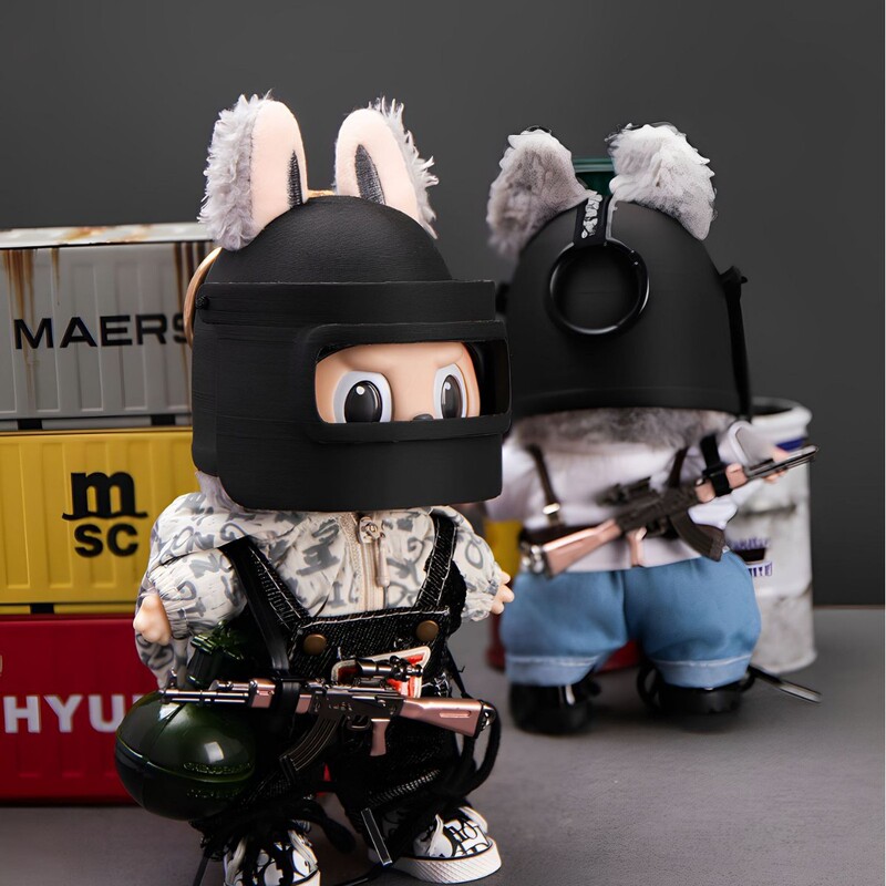 Suitable for Labubu 123Rd Generation Replica Pubg Set Level 3 Bag Tactical Gear Labubu Trendy Doll Clothes