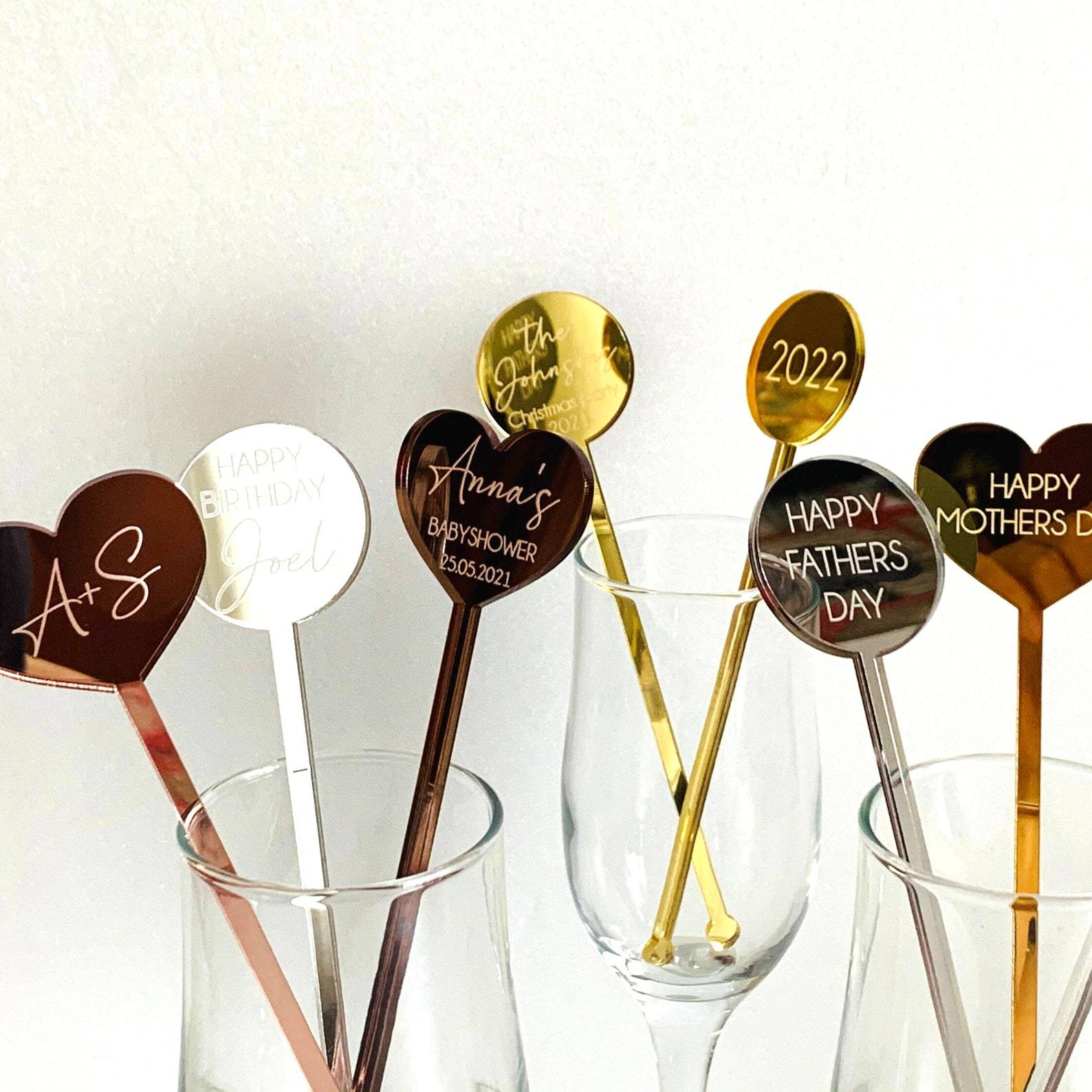 Acrylic Wedding Blender Design with Name Drink Muddler, Personalized Cocktail Blender