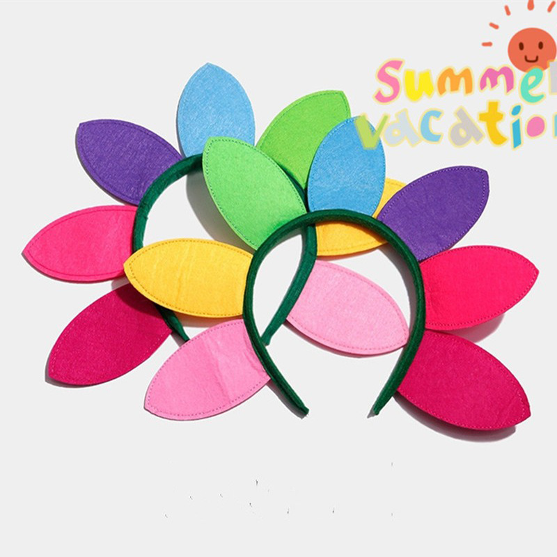 Diadema de tela con diseño de girasol, para el Día de San Valentín, fiestas, conciertos, adultos, niños y bebés