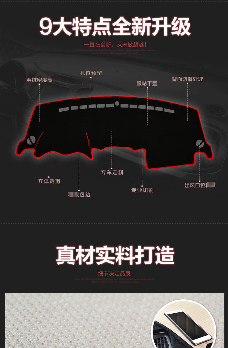 Specially Designed for Volkswagen Car Dashboards, Sun Protection and Light-Blocking Mat, Workbench Sunshade Mat, Interior Decoration, Heat Insulation and Dustproof
