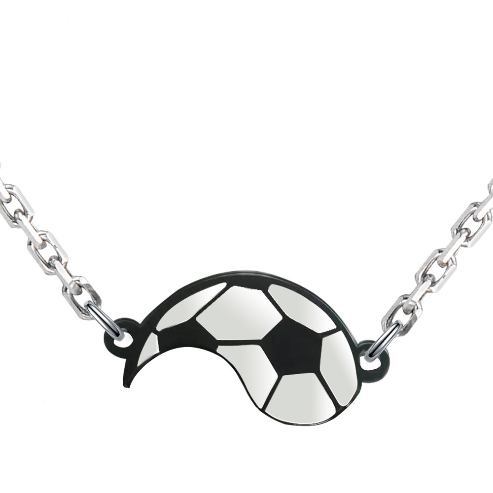 Fashion Football Titanium Steel Polishing Necklace display picture 1
