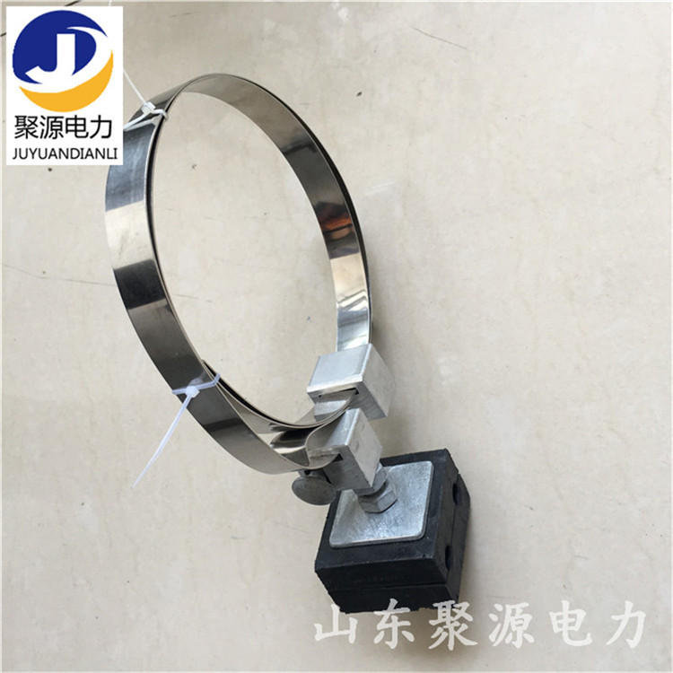 钢扎带固定线夹 ADSS光缆杆用引下线夹 杆经310mm用1.2米钢带线夹