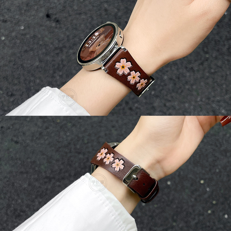 Suitable for Huawei Gt5/6 Women's Watch Strap, Huawei Series Gt4/3/2/1 Leather Strap, Autumn and Winter Women's Honor 41mm