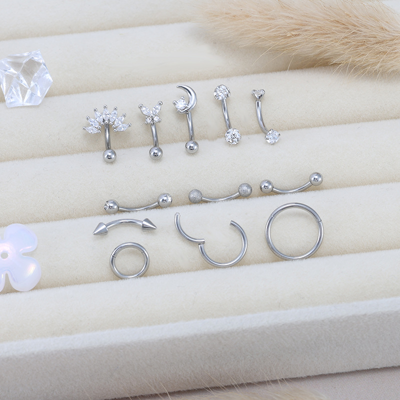 Labret piercing jewelry detail image