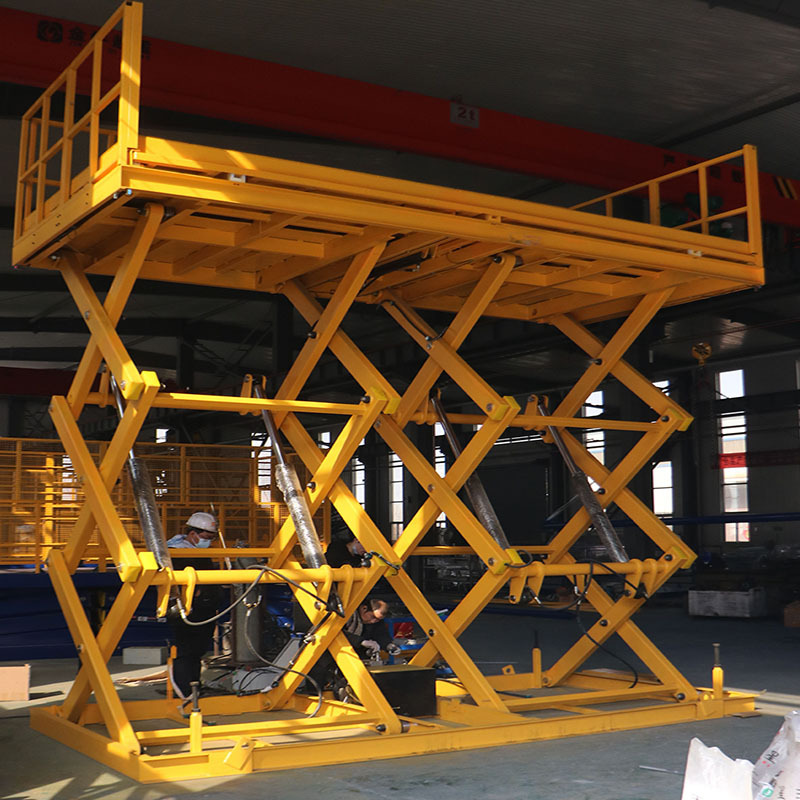 厂家批发零售剪叉升降平台固定升降机大吨位升降台汽车液压升降机