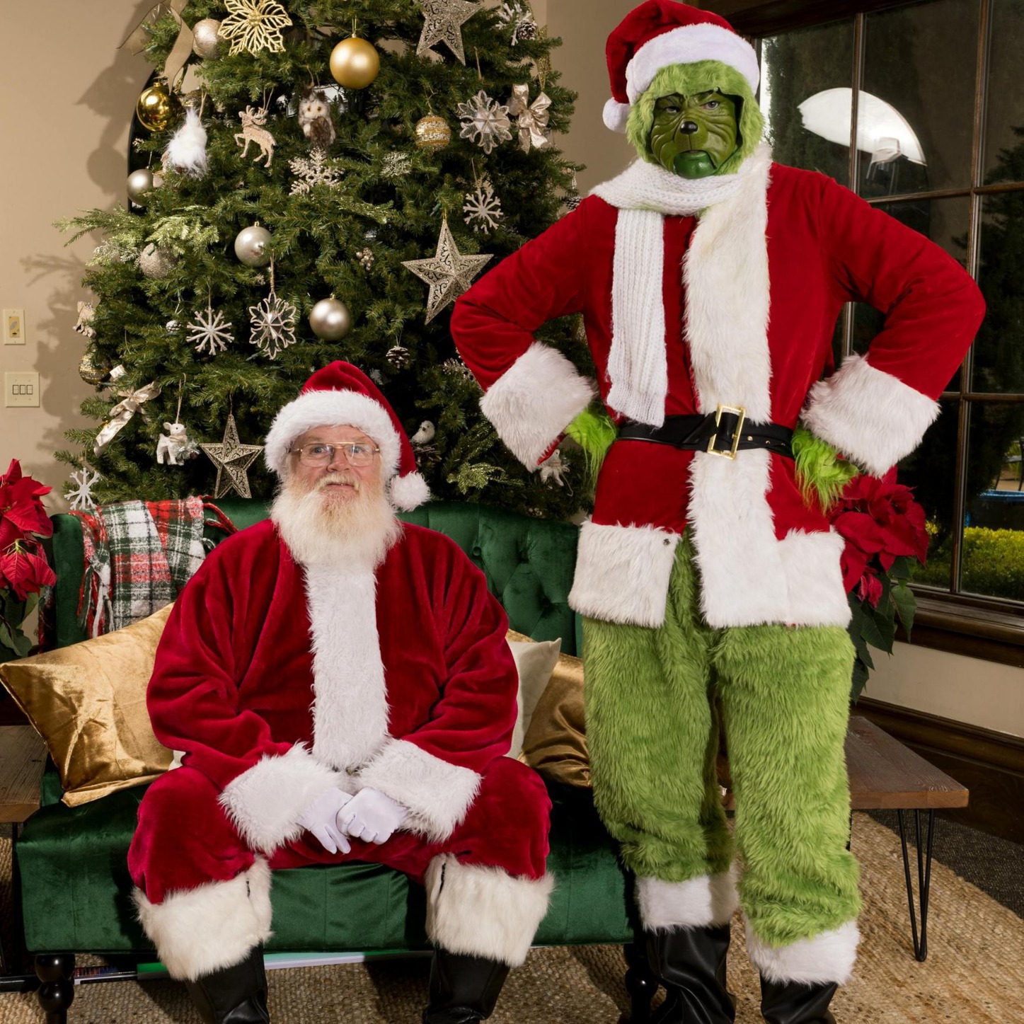 Navidad Grinch Ladrones Grinch máscaras Grinch guantes de Navidad trajes de vestir