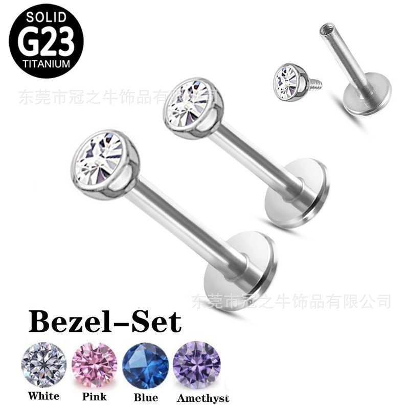 冠之牛F136/G23钛合金人体穿刺饰唇钉/耳钉鼻钉厂家直销现货批发