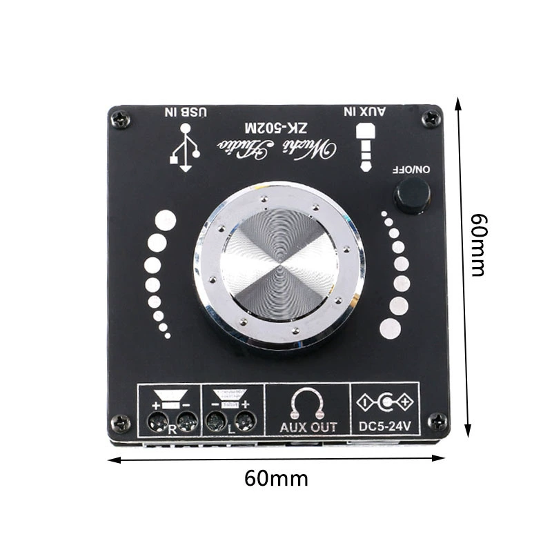 Audio мини 2.0 стерео Bluetooth цифровой рабочий модуль Много входов 50Вт*2 zk-502M