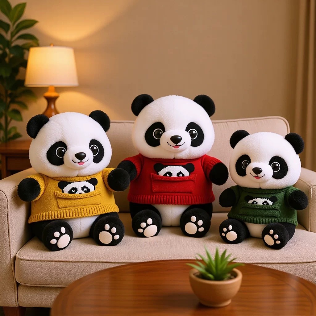 Panda lindo muñeca niño muñeca de regalo tesoro nacional panda gigante imitación panda gigante juguetes de peluche