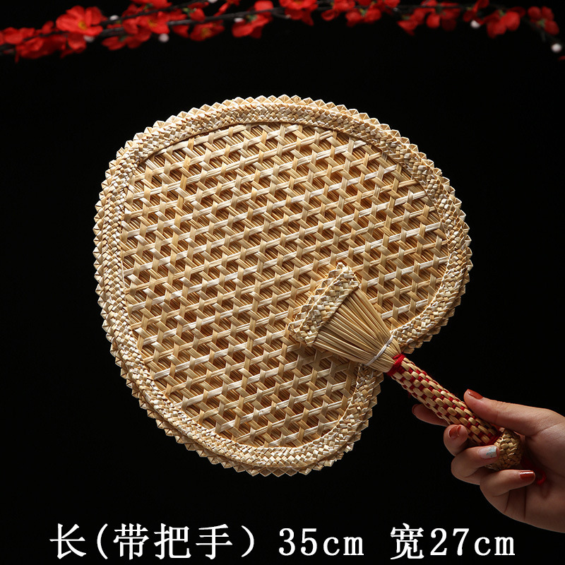 手作りの蒲扇芭蕉扇夏の赤ちゃん蚊よけ扇子の古い中国風麦わら草編み夏の子供|undefined