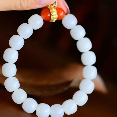 New products natural Xinjiang Wada White jade Bracelet Hand string Female models personality originality Bracelet Send his girlfriend Confidante wholesale