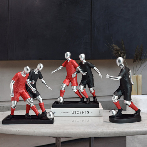 Simple and light luxury football player ornaments home TV cabinet wine cabinet office study bedroom desktop decoration