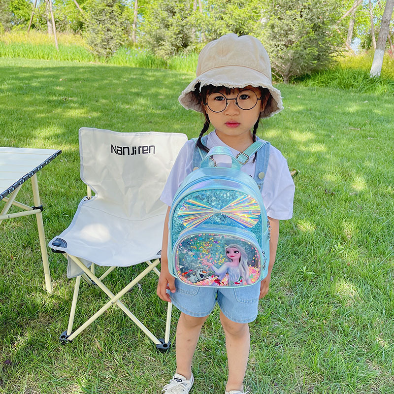 Niños mini mochila lindo arco lentejuelas niñas mochila moda princesa viaje pequeña mochila