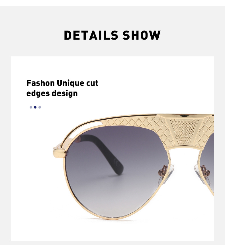 retro steampunk style mens big frame sunglasses European and American trend wholesale sunglassespicture4