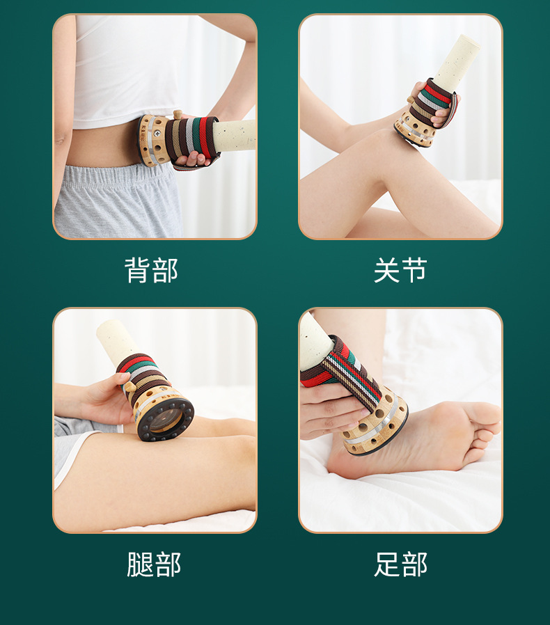 Bian Stone Moxibustion Jar 5cm Handheld Warming Massage Tool with 5 Moxa Sticks for Home Use specifications