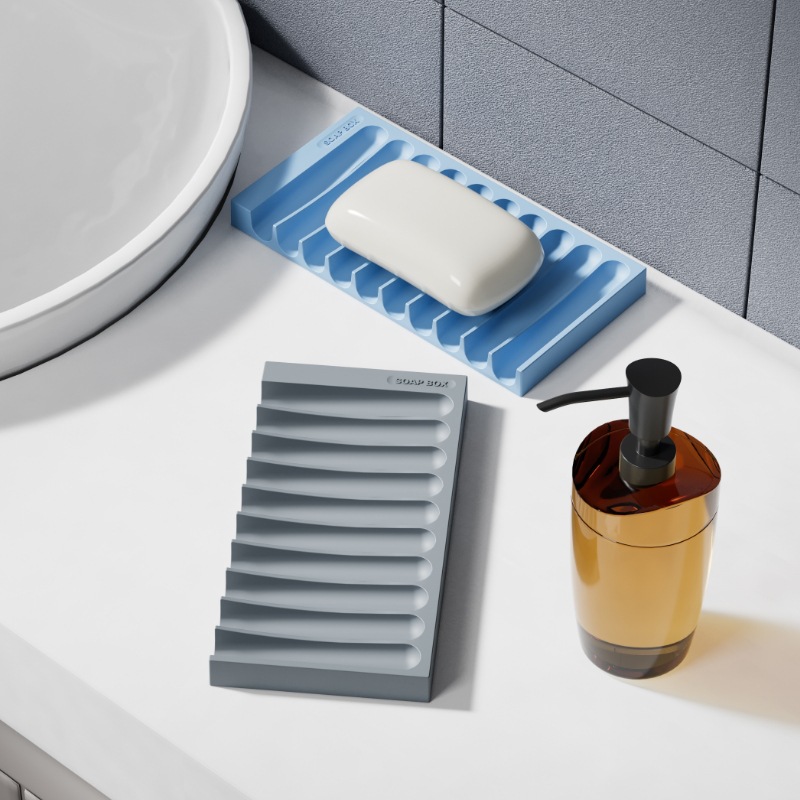 caja de jabón de drenaje suave patentada caja de jabón de venta caliente transfronteriza caja de jabón de baño de drenaje estante de almacenamiento de jabón al por mayor