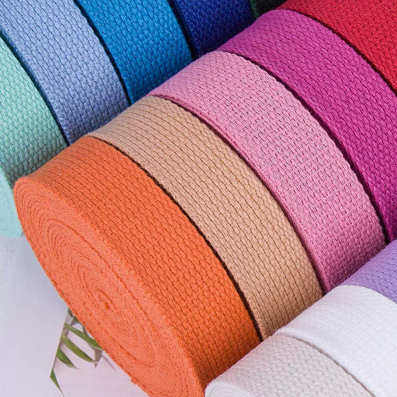 现货彩色涤棉织带帆布包肩带箱包斜纹黑色人字纹包边条辅料批发