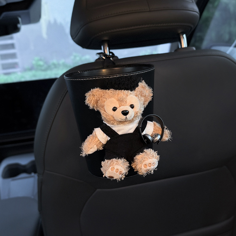 Shirley Mei Duffy Car Trash Can Tissue Box Two-In-One Hanging Car Storage High-End Women's Tissue Bag